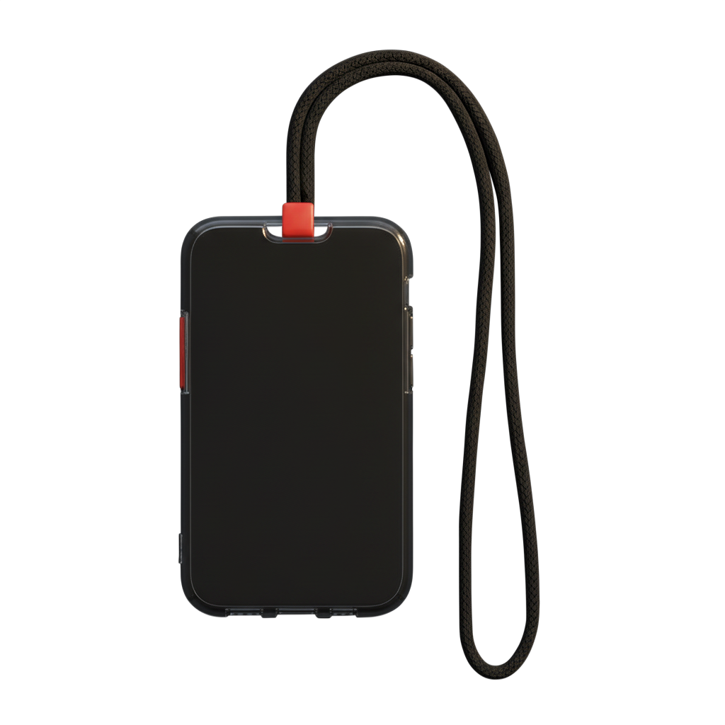 Telegotchi device with paracord lanyard